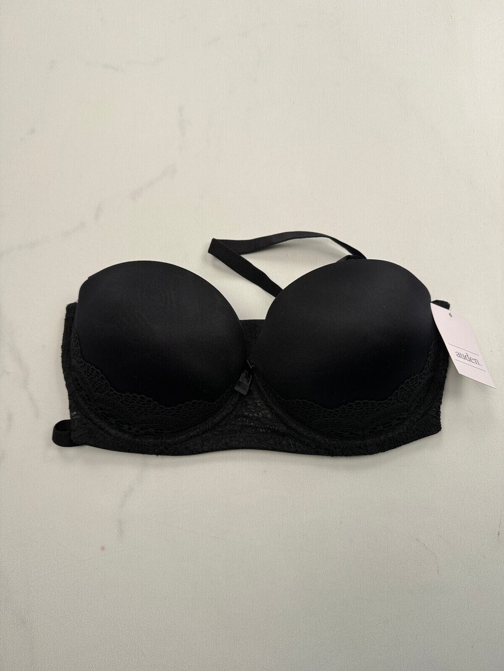 Auden Lace Bra Bralette Black Modern Bralette Top Built-In Bra - Womens 32D